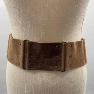 Gorgeous Suede Belt EUC 23” Waist 3” Wide 60” includes Straps